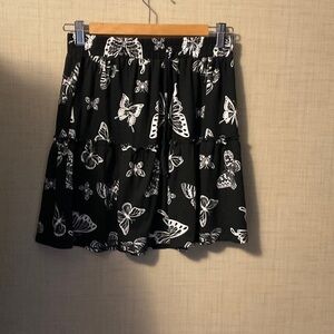 No Boundaries Black and White Butterfly Skirt